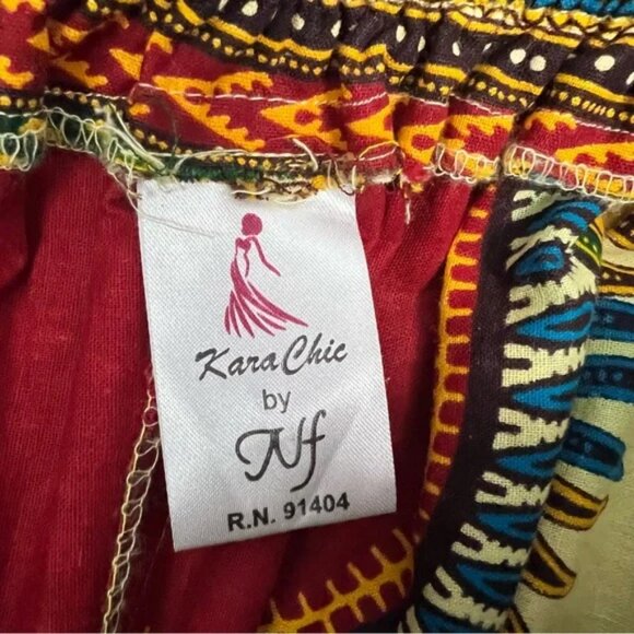 Kara Chic by NF Dashiki Maxi Skirt One Size African Print Cotton Boho Festival - Picture 10 of 11